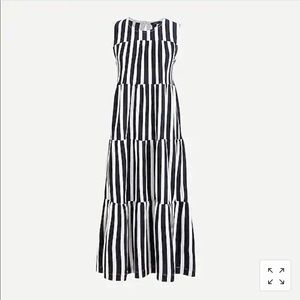 ❤️Last one ❤️J. Crew tiered tank dress in stripes NWT
